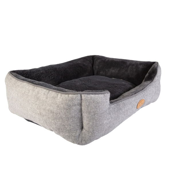 Banbury & Co Herringbone Square Bed Faux Small - Pet Supplier Store