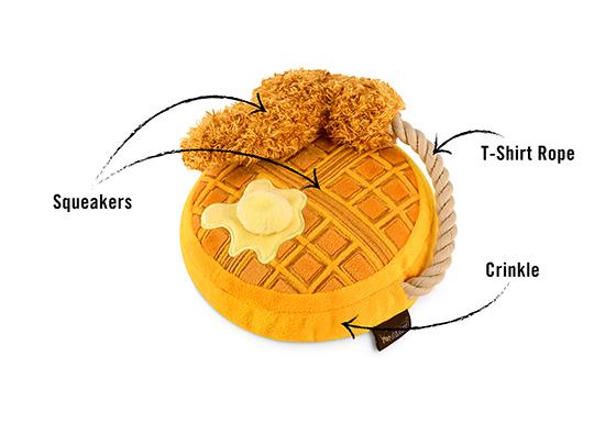 Barking Brunch Chicken & Wooffles Plush Dog Toy - Pet Supplier Store