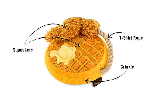 Barking Brunch Chicken & Wooffles Plush Dog Toy - Pet Supplier Store