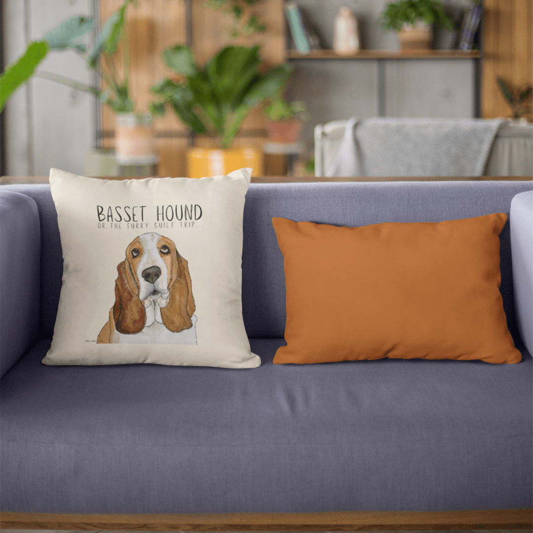 Basset Hound Cushion Cover – Guilt-Tripping in Style! - Pet Supplier Store