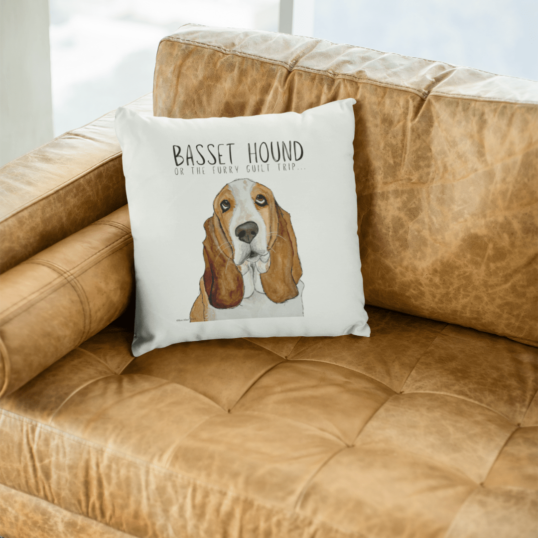 Basset Hound Cushion Cover – Guilt-Tripping in Style! - Pet Supplier Store