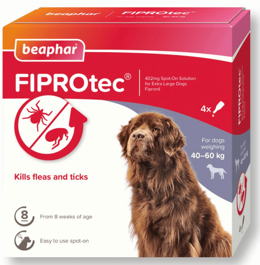 beaphar FIPROtec Flea & Tick Spot-on For Dogs 4 pipettes - Pet Supplier Store