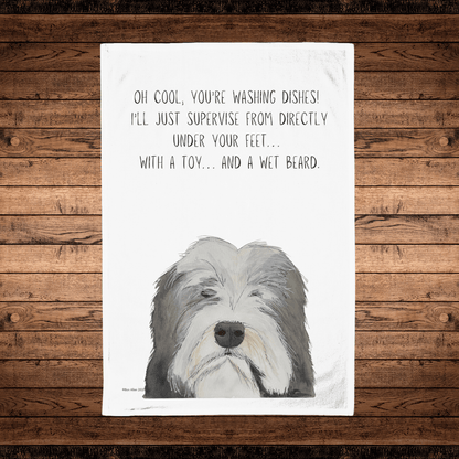 Beardie Chaos Tea Towel – When Hair Meets Hilarity in the Kitchen! - Pet Supplier Store