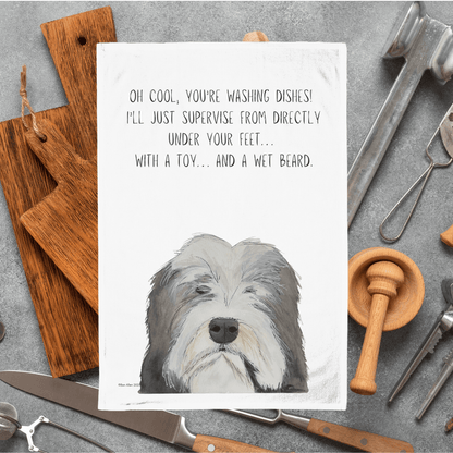 Beardie Chaos Tea Towel – When Hair Meets Hilarity in the Kitchen! - Pet Supplier Store
