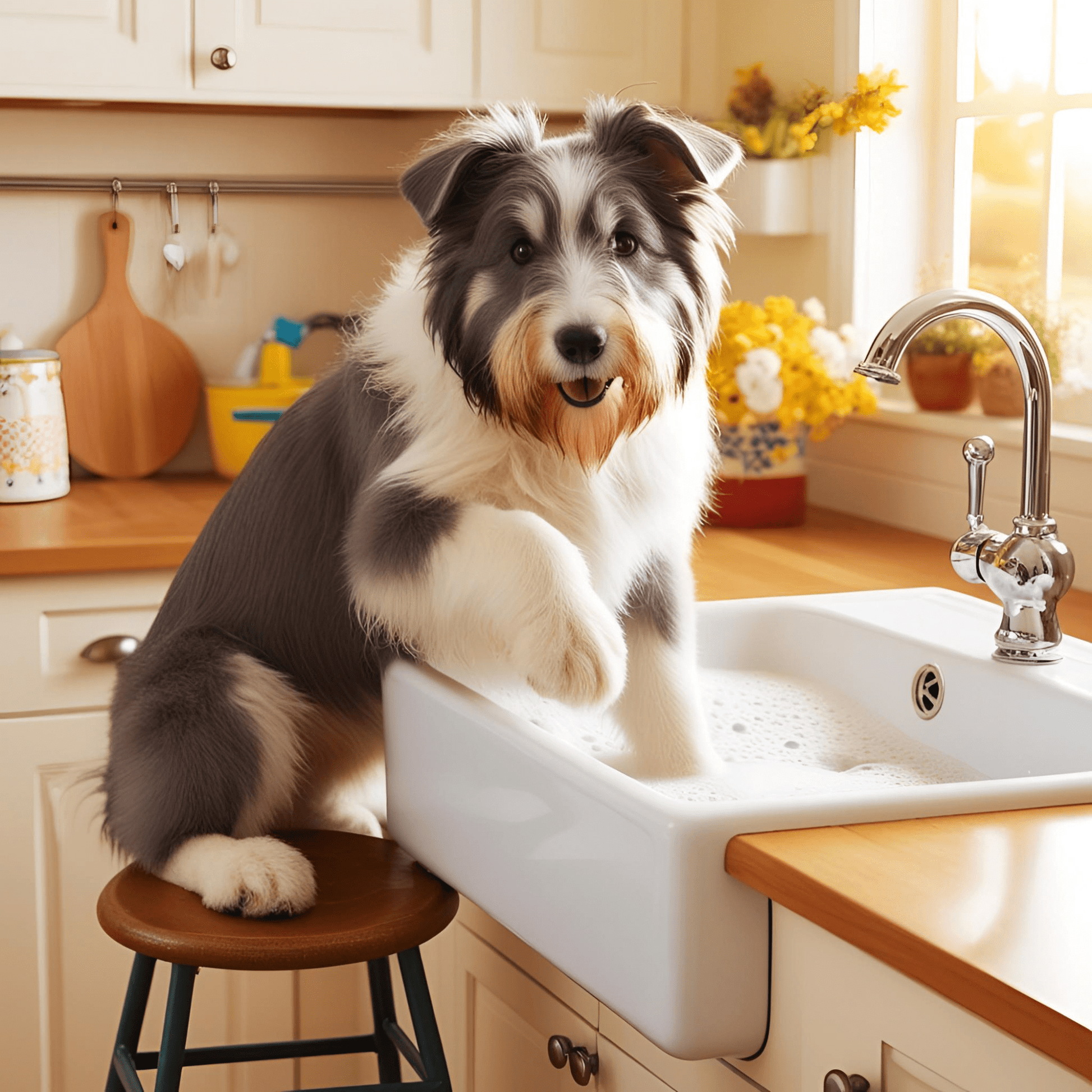 Beardie Chaos Tea Towel – When Hair Meets Hilarity in the Kitchen! - Pet Supplier Store
