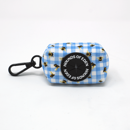 Bee You-tiful - Blue Gingham with Bees Poop Bag Holder - Pet Supplier Store