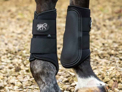 Double Locking Brushing Boots - Black