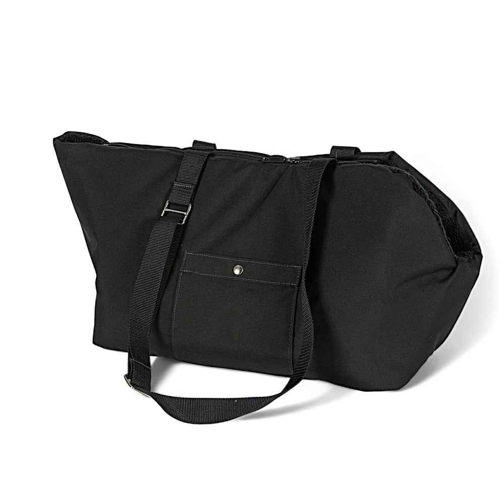 Soho Poms ALL Black Luxury Rainy Bear Dog Carrier with Zipper