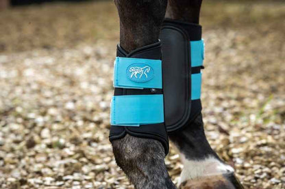 Double Locking Brushing Boots - Blue