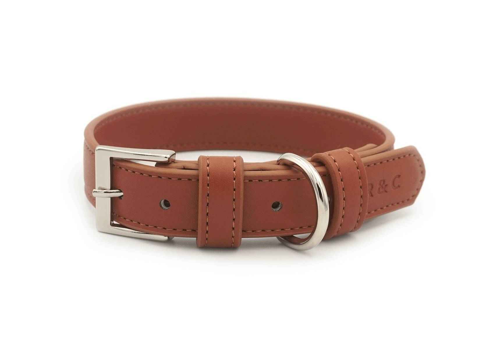 Brown Leather Dog Collar