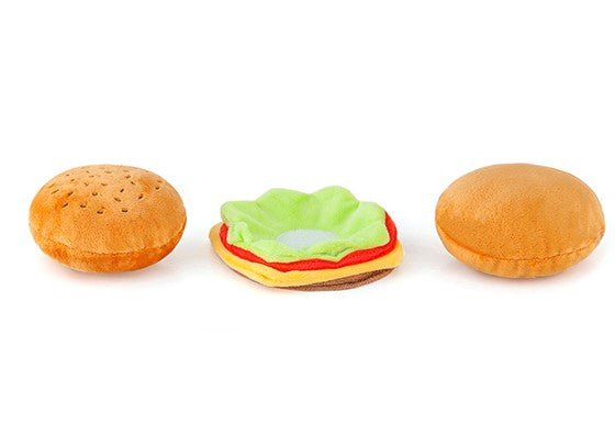 Burger Plush Dog Toy - Pet Supplier Store