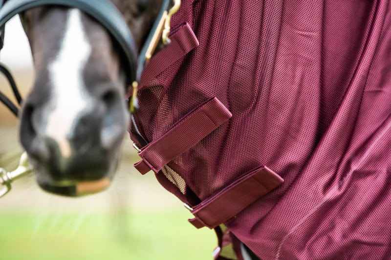 Mesh Fly Rug - Burgundy