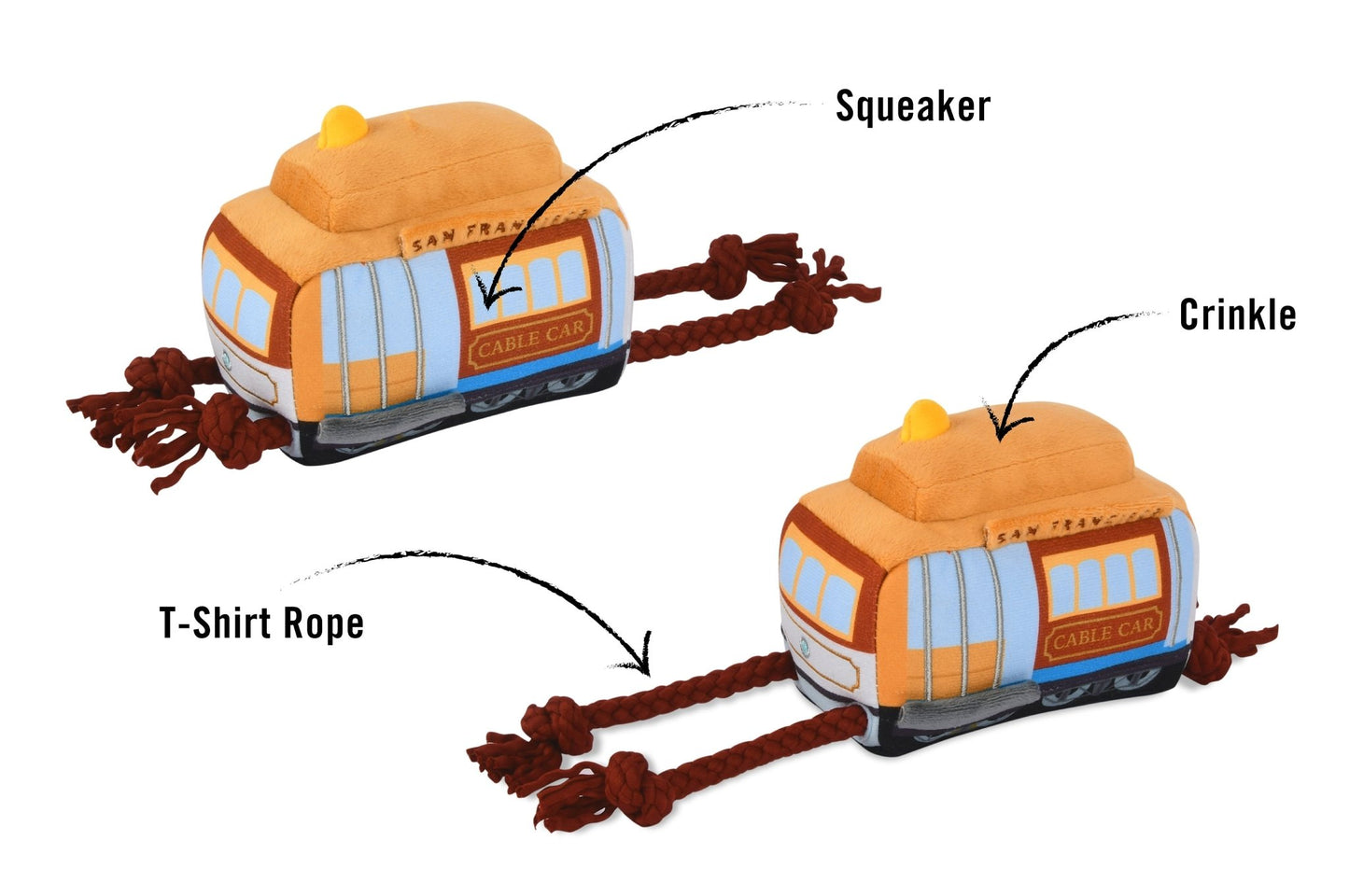 Canine Commute San Pup cisco Cable Car dog toy - Pet Supplier Store