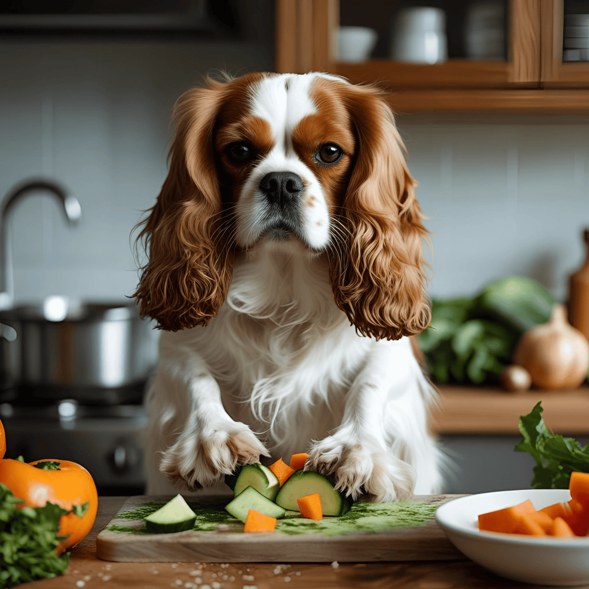 Cheese Tax Collector: Cavalier King Charles Spaniel Glass Chopping Board - Pet Supplier Store