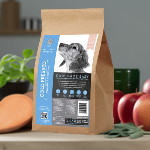 Cold Pressed Ocean Fish and Sweet Potato 3KG Hypoallergenic Dog Food - Raw Made Easy - Pet Supplier Store