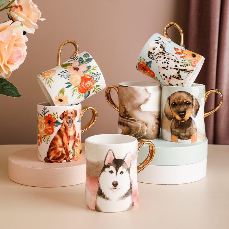 Custom design ceramic shaped dog mug - Pet Supplier Store