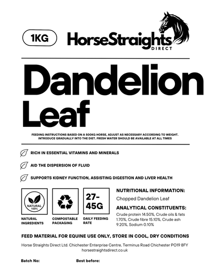 Dandelion Leaf Chopped - Pet Supplier Store