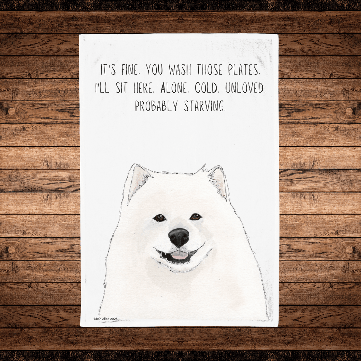 Dish Duty Drama Queen: Samoyed Edition - Pet Supplier Store