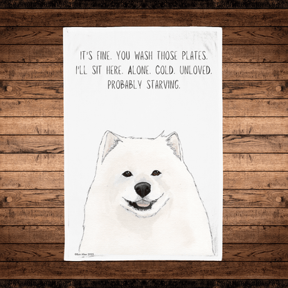 Dish Duty Drama Queen: Samoyed Edition - Pet Supplier Store