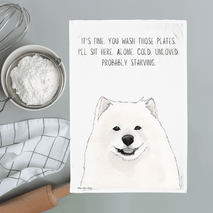 Dish Duty Drama Queen: Samoyed Edition - Pet Supplier Store