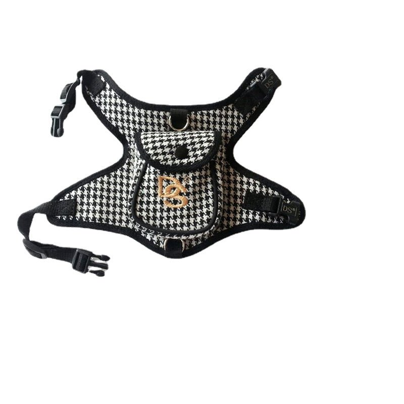 Dog Pet Vest Houndstooth cotton Suit black - Pet Supplier Store
