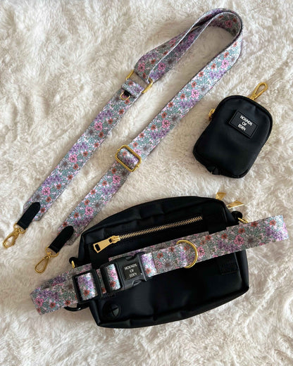 Dog Walking Bag - Black - Gold Hardware *BAG ONLY* - Pet Supplier Store