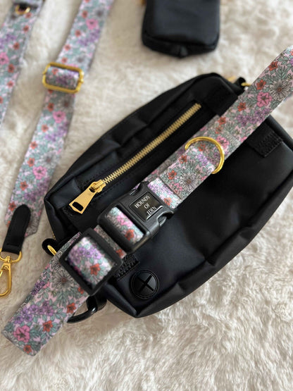 Dog Walking Bag - Black - Gold Hardware *BAG ONLY* - Pet Supplier Store