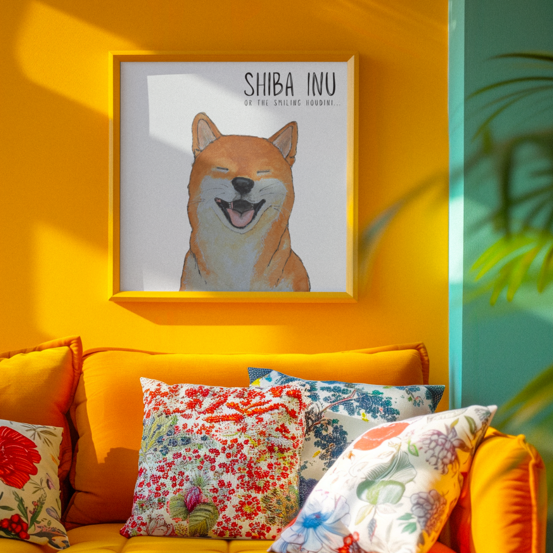 Escape Artist Elegance: The Shiba Wall Print - Pet Supplier Store
