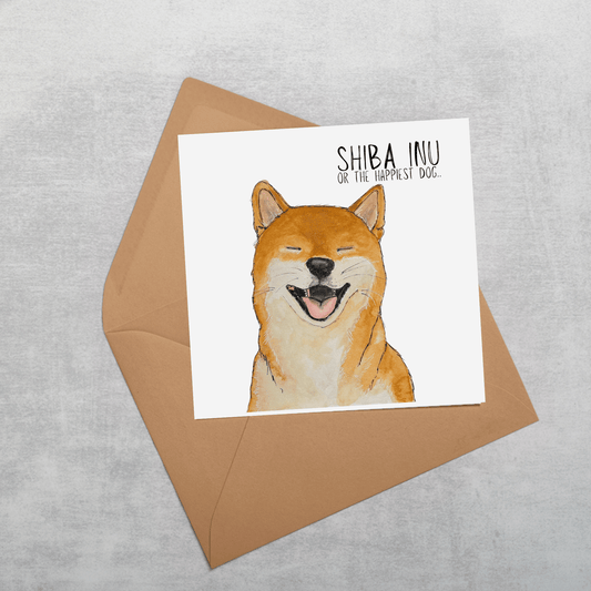 Escape Plans & Birthday Barks” – Shiba Inu Greeting Card - Pet Supplier Store