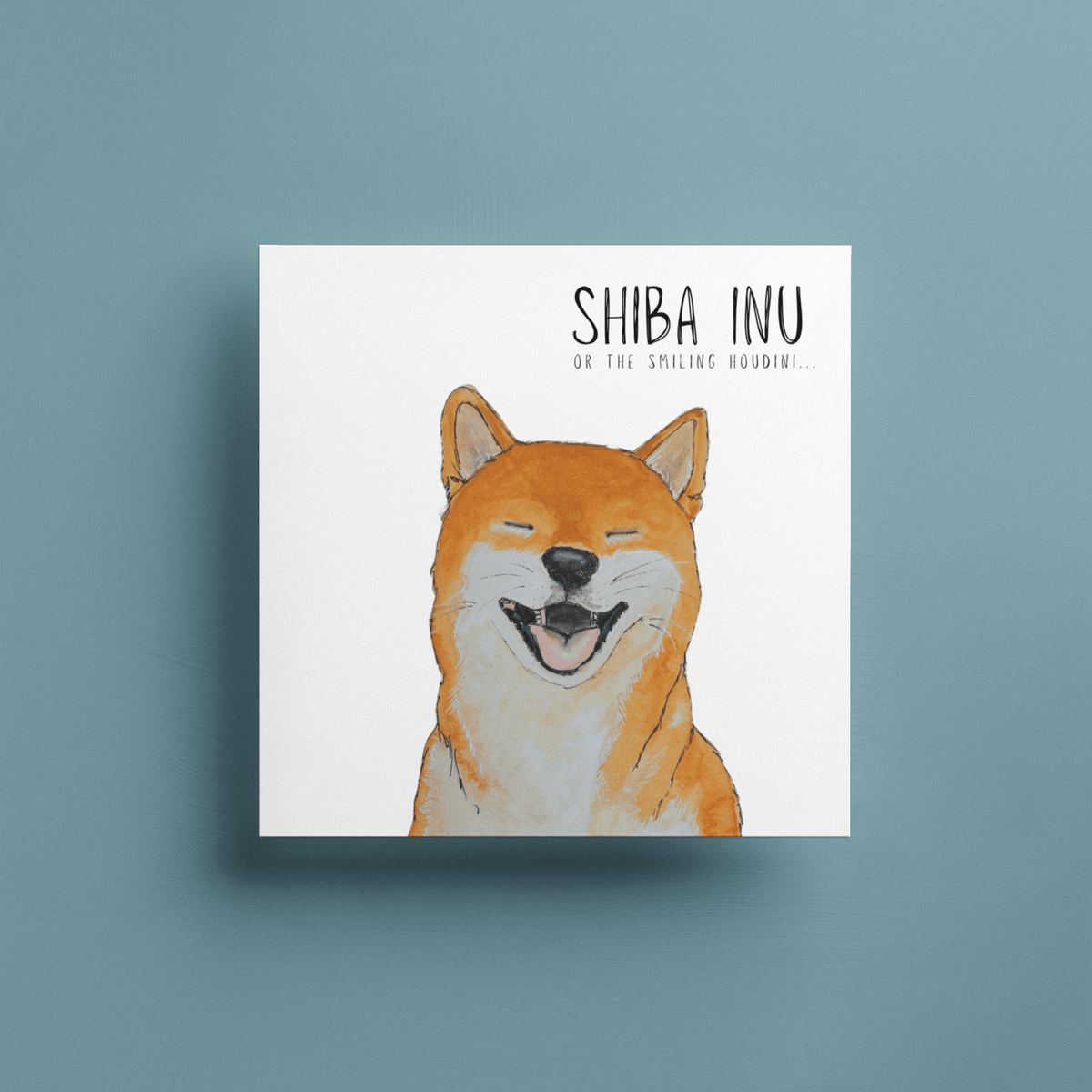 Escape Plans & Birthday Barks” – Shiba Inu Greeting Card - Pet Supplier Store