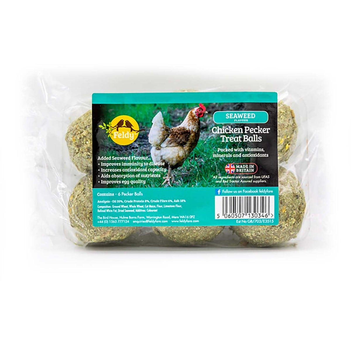 Feldy Chicken Pecking & Grazer Balls X6 - choose your flavour - BOREDOM BUSTER - Pet Supplier Store