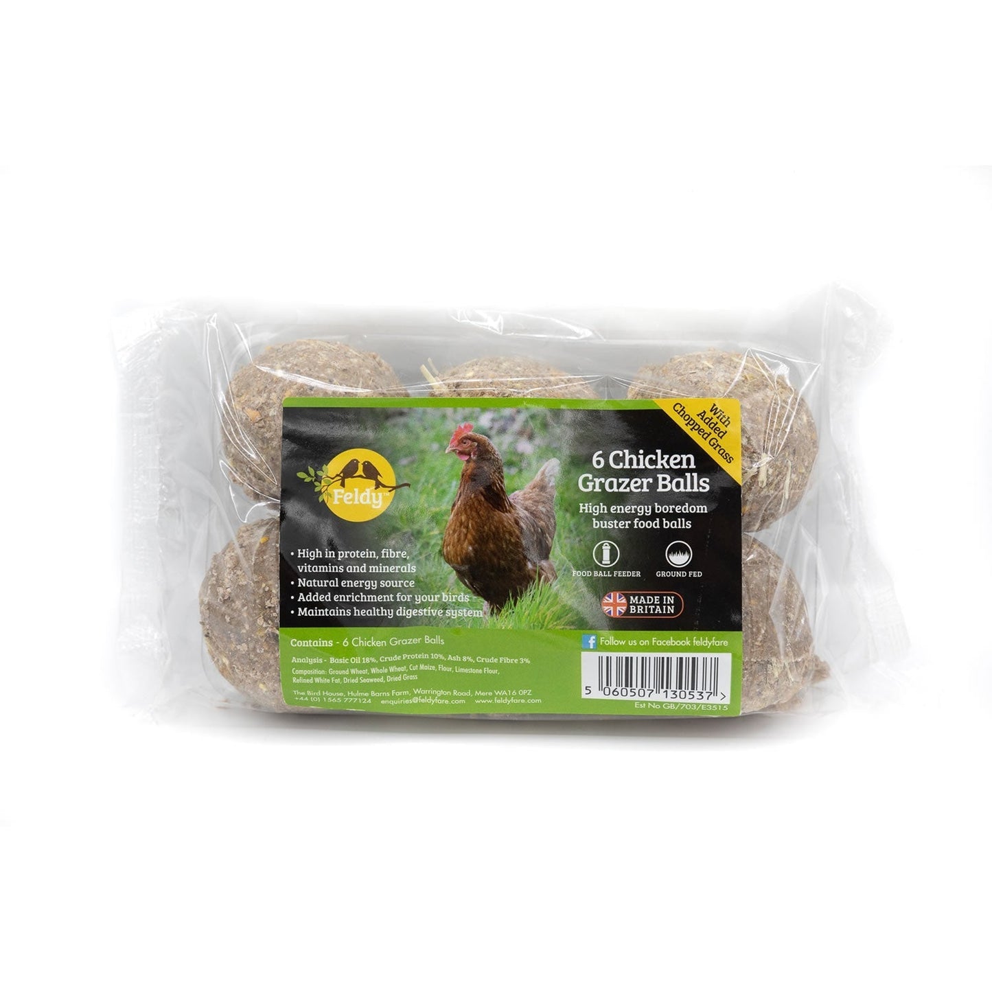 Feldy Chicken Pecking & Grazer Balls X6 - choose your flavour - BOREDOM BUSTER - Pet Supplier Store