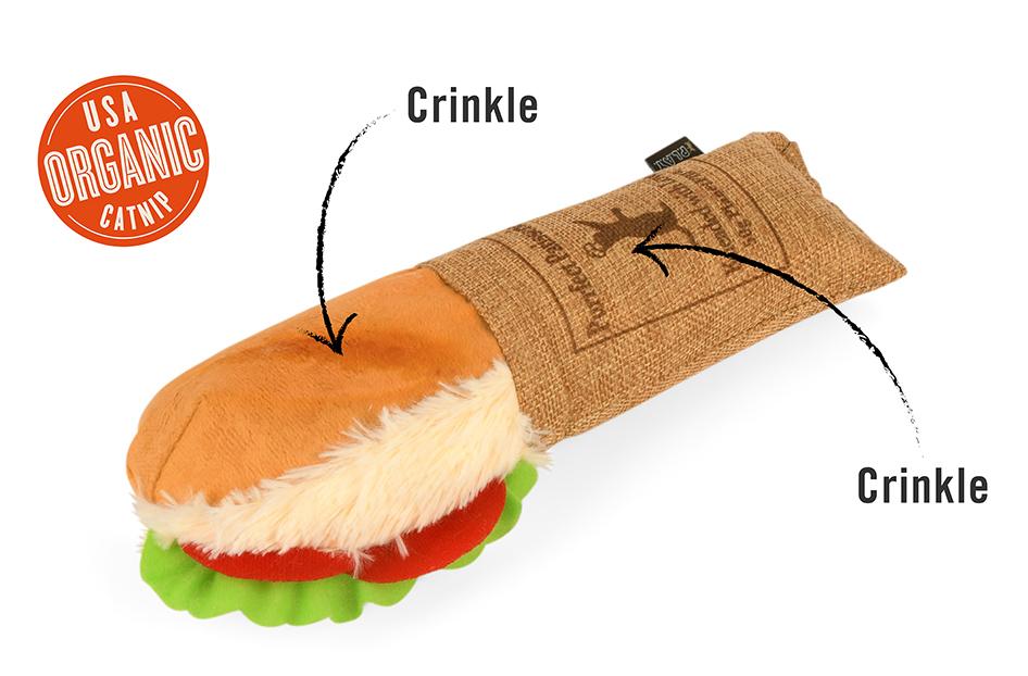 Feline Frenzy Kicker Tuna Baguette Cat Toy - Pet Supplier Store