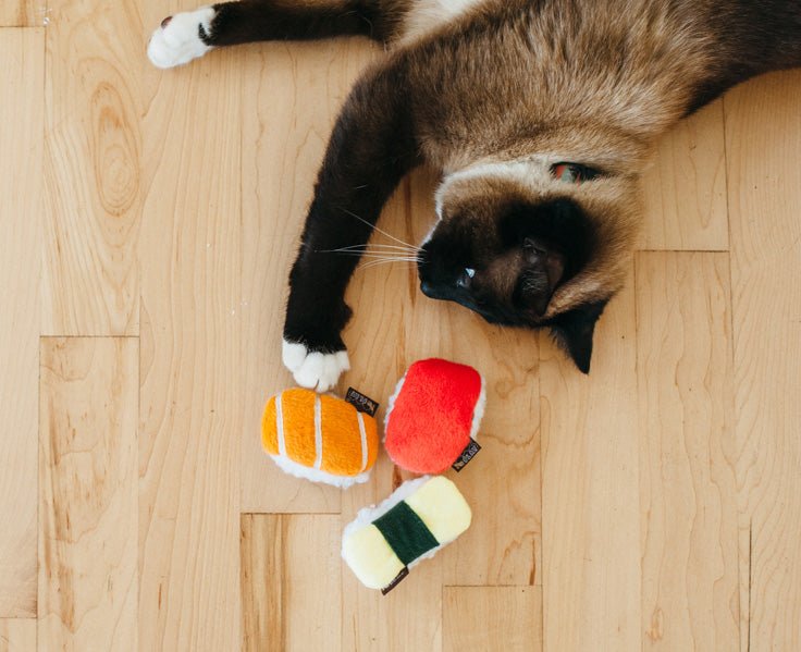 Feline Frenzy Sushi Cat Toy Set of 3 - Pet Supplier Store