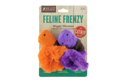Feline Frenzy Worms Cat Toy Set of 2 - Pet Supplier Store