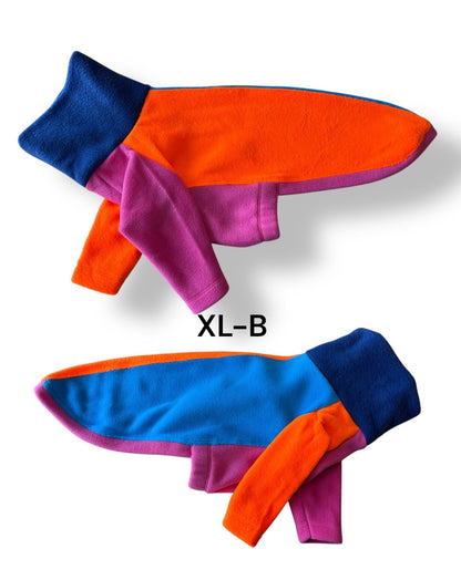 Fleece Jumper - Neon Colour Block - Pet Supplier Store