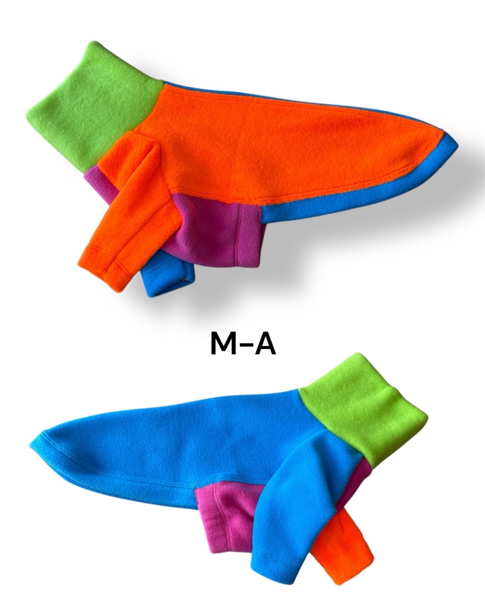 Fleece Jumper - Neon Colour Block - Pet Supplier Store