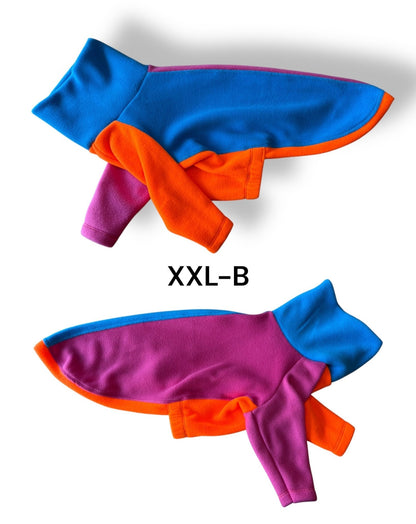 Fleece Jumper - Neon Colour Block - Pet Supplier Store