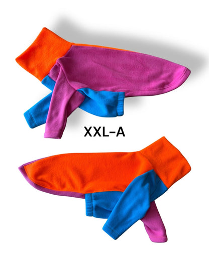 Fleece Jumper - Neon Colour Block - Pet Supplier Store