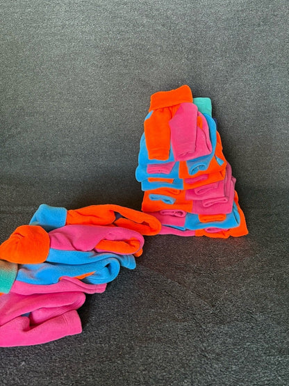 Fleece Jumper - Neon Colour Block - Pet Supplier Store