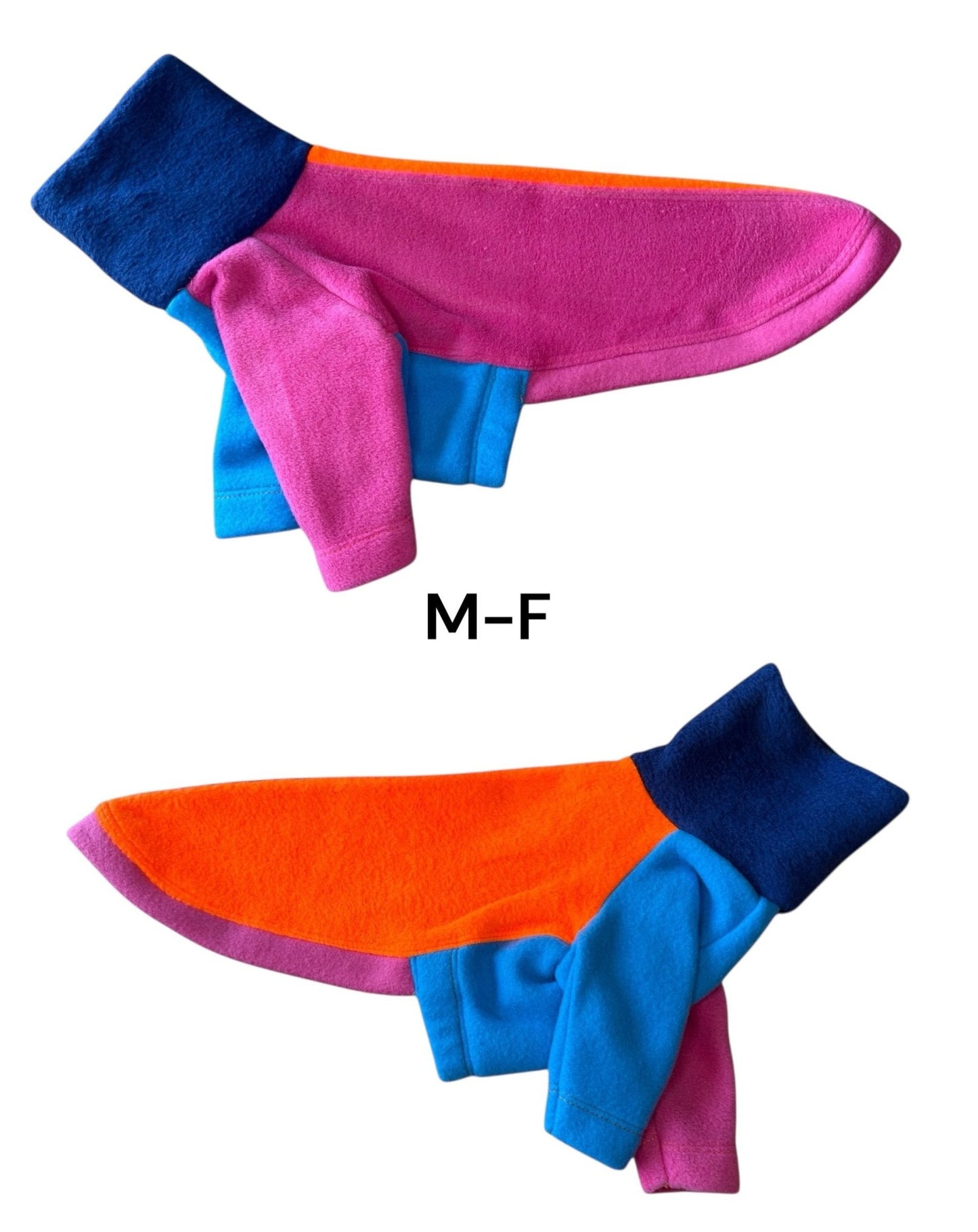 Fleece Jumper - Neon Colour Block - Pet Supplier Store