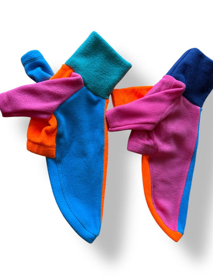 Fleece Jumper - Neon Colour Block - Pet Supplier Store