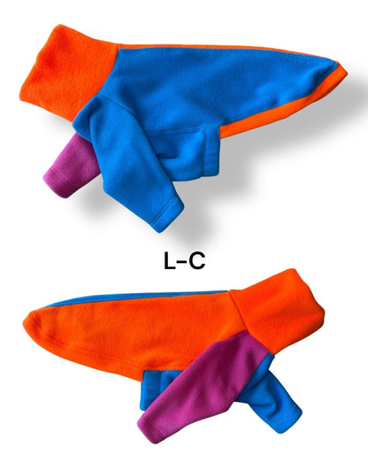 Fleece Jumper - Neon Colour Block - Pet Supplier Store