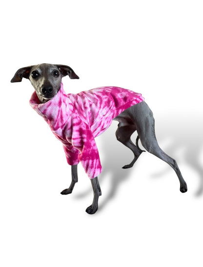 Fleece Jumper - Pink Tie Dye - Pet Supplier Store