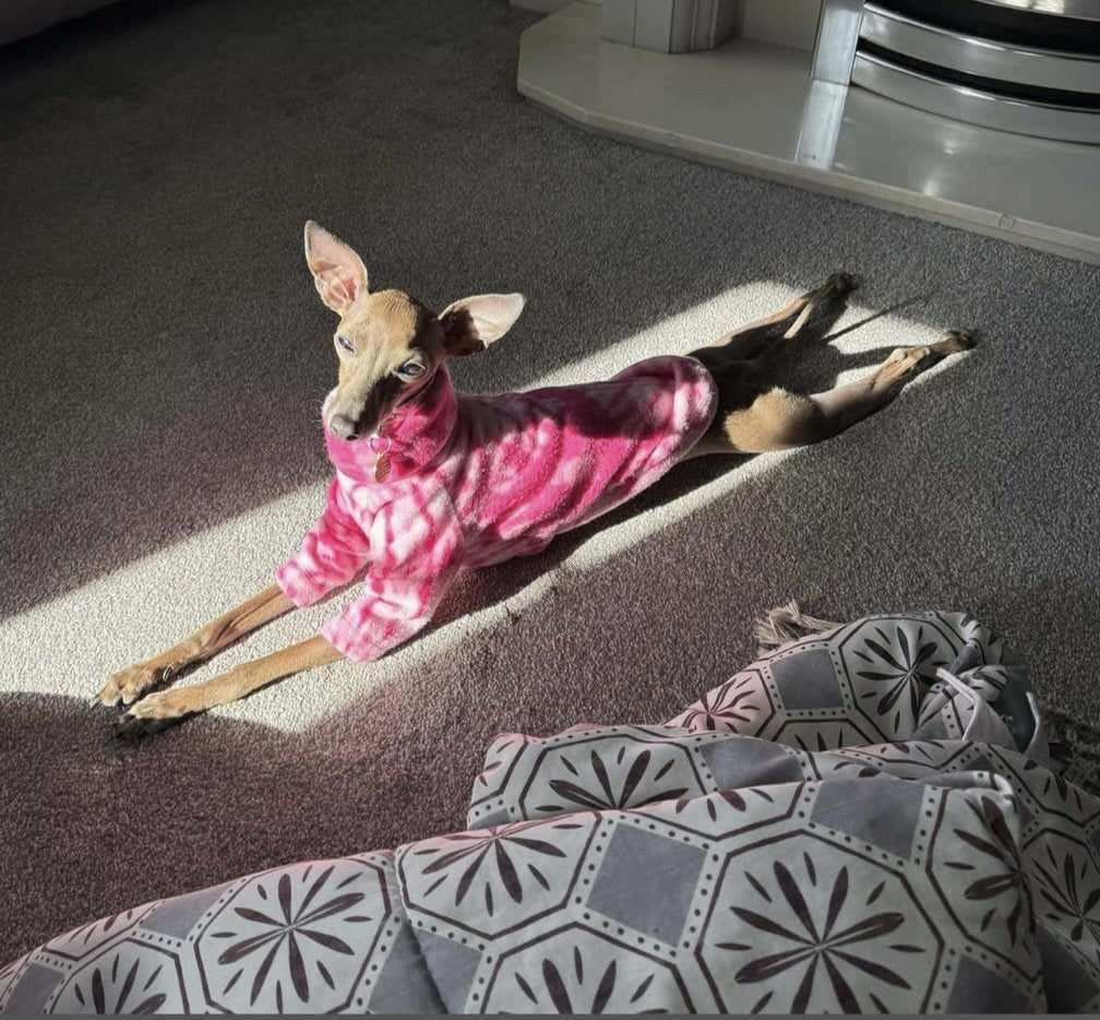 Fleece Jumper - Pink Tie Dye - Pet Supplier Store
