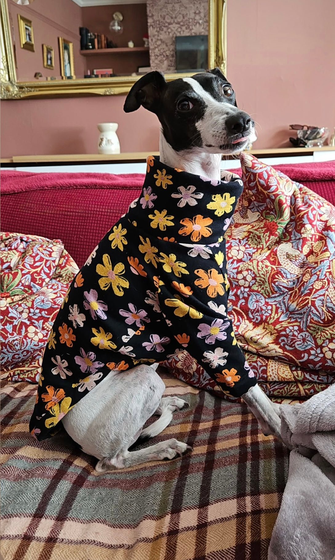 Fleece Lined Sweatshirt Jumper - Flower Power - Pet Supplier Store