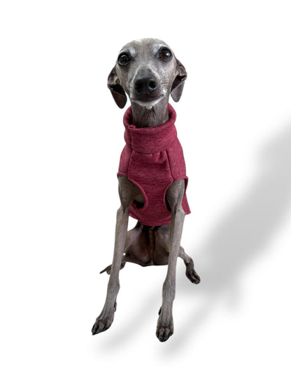 Fleece Lined Sweatshirt Vest - Burgundy - Pet Supplier Store