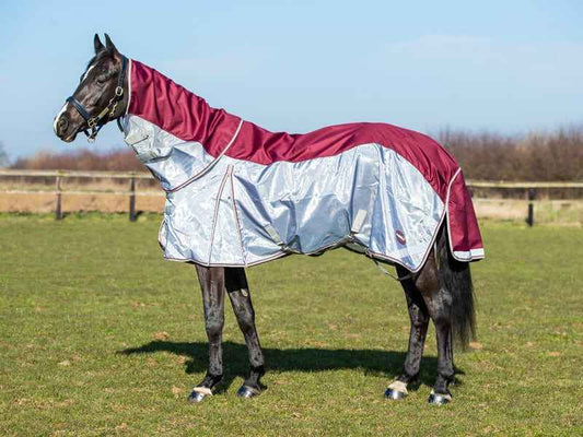 Fly Turnout Combination Rug -burgundy - Pet Supplier Store