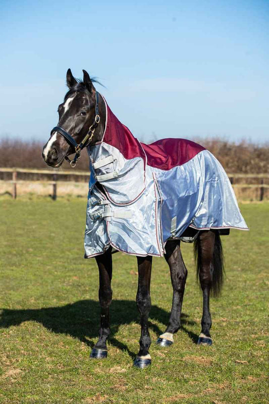 Fly Turnout Combination Rug -burgundy - Pet Supplier Store