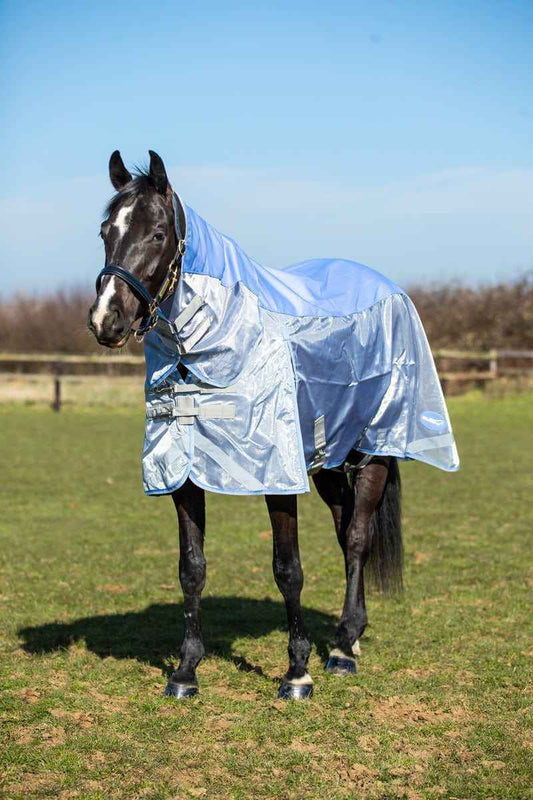 Fly Turnout Combination Rug - Cornflower - Pet Supplier Store